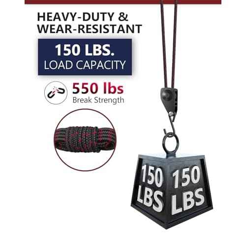 VIPARSPECTRA Ratchet Tie Down Straps, 1/4" Adjustable Rope Hangers [8 Pack, 12FT, 150 lbs/Pack], Heavy Duty Kayak Pulley System with Hooks for Garage Cargo Trucks Tents Grow Lights Various Lashing