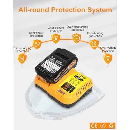 2Pack 3.0Ah Replacement for Dewalt 20V Battery with DCB112 Charger