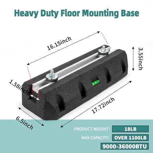WeCooper Floor Mounting Base Pad for 9000-36000BTU,Heavy-Duty Condenser Rubber Floor Mount Base Kit,Anti-Vibration Isolator Mounting Bracket for Ductless Mini Split Air Conditioner Heat Pump