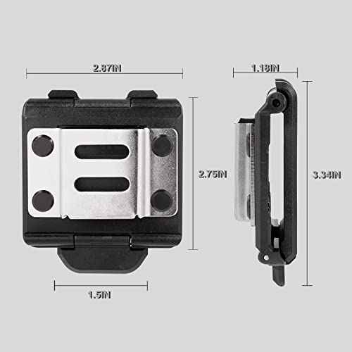 Tape Measure Holster with 4 Drill Clip, Tape Measure Holder Belt, Drill Holster Belt Clip, Drill Holster with Tool Belt Hook, Free Your Hands.