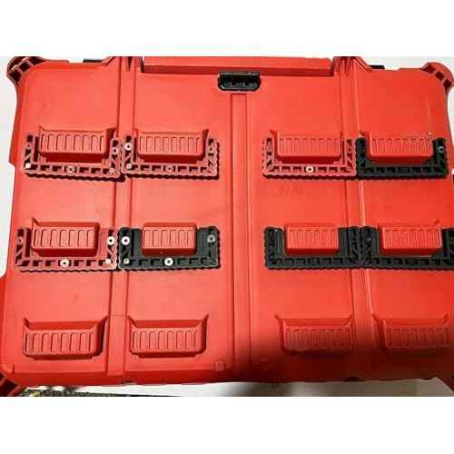 50PCS For Milwaukee Packout Cleats, Tool Box Storage System Cleats (50, RED)