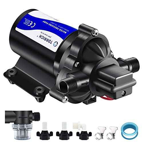 Water Pressure Booster Pump for RV£¬12V Diaphragm Power Water Pumps 4GPM 45PSI Self-priming Pump,Diaphragm Transfer Pump for Boats Inline Garden Hose Lawn Camper Sprinkler Irrigation