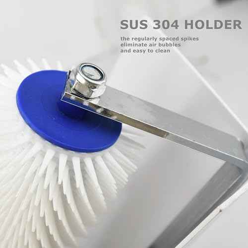 Self-Levelling Cement Tool Kit,Spike Roller for Self Leveling Cement,Epoxy Floor Tools,Roller Brush,Floor Construction Roller Spiked Shoes,Stainless Steel Scraper Self-Leveling Rake