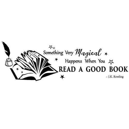 PLIGREAT Read Books Inspirational Quotes Wall Stickers, Removable Vinyl Peel and Stick Wall Decals for Nursery School Library Study Reading Room Wall Deocrations Home Office Indoor DIY Wall Art Decor