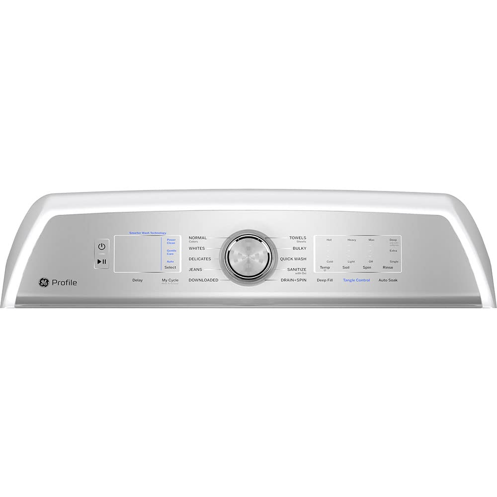 28-Inch Top Load Smart Washer, 5.0 Cu. Ft., 12 Wash Cycles, 7 Wash Options, Smarter Wash Technology, Wi-Fi Enabled, Smart FlexDispense™White