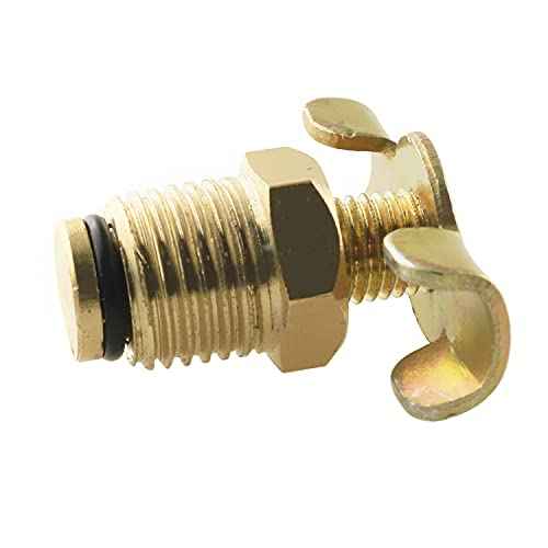 RLECS 1/4 External Drain Cock 2PCS 1/4 Brass Air Hose Fitting Air Compressor Blowdown Valve NPT Male External Drain Cock Drain Switch With Handle