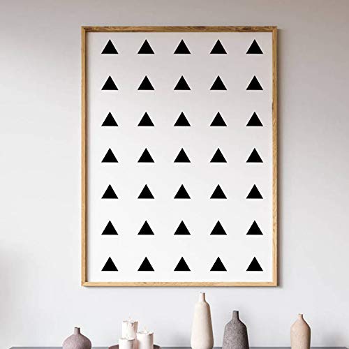 196Pcs Triangle Wall Stickers Decor DIY Wall Decals Sticker Murals Decoration and Art Decor for Home Living Room/Bedroom/Kitchen and Dining Room