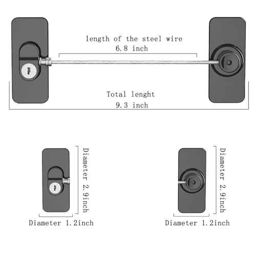 Fridge Lock (4 Pack),Refrigerator Lock with Keys,for Fridge, Cabinet Locks, Drawers, Dishwasher, Toilet and Child Safety Cabinet Locks, Traceless Adhesive No Drilling (Black)