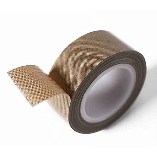 2 Rolls 1/2 Inch x 33 Feet Low Friction Tape High Temperature Teflon Tape,Squeak&Abrasion Resistant, Surface Protection for Wood,Drawer,Cabinet, Furniture, Vacuum Sealer & Hand Impulse Sealers