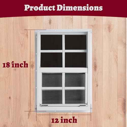 12" x 18" Shed Windows 2 Pack,Small Windows with Tempered Glass - Flush Mount | Ultimate Choice for Chicken Coop, Greenhouse, Garage, Playhouse