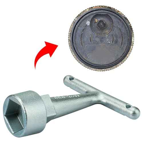 Water Meter Wrench for Pentagon Socket, Curb Stop Wrench, Water Valve Shut Off Tool for Penta Socket, Pentagon Curb Box Key