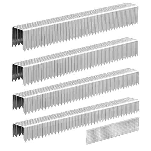 Heavy Duty T50 Staples 1450-Count 5 Sizes Includes: 5/16",3/8",1/2",9/16" Staples+5/8" Brad Nails, 20 Gauge Galvanized Assorted Size Project Pack