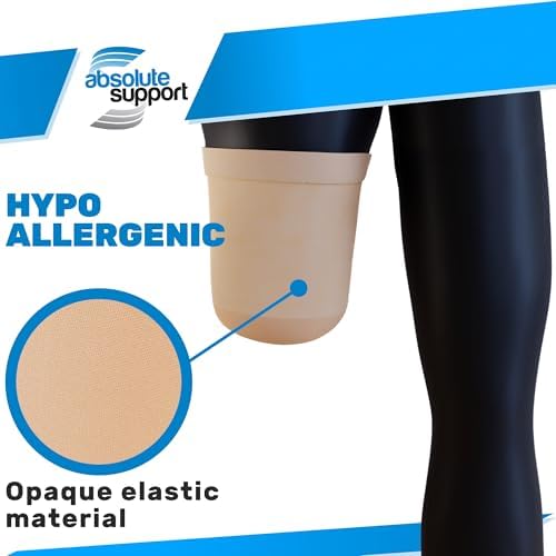 ABSOLUTE SUPPORT Above Knee Amputee Compression Socks Prosthetic Stump Shrinker, Post-Amputation 20-30 mmHg, A520