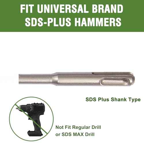 3/16" x 8" Masonry Drill Bits 3/16 in. SDS Plus Hammer Concrete Drill Bits for Block, Brick, Stone, 12 Pack