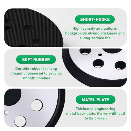 Replacement Sander Pads for Dewalt, 5" 8-Hole Orbital Sanding Replacement Hook and Loop Pads for DeWalt DW420 DW421 DW422 DW423 DW426 D26451 Random Orbital Sander (1Pack)