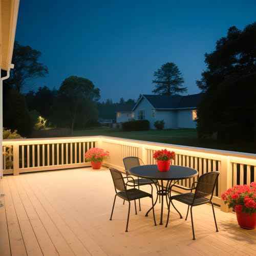 Outdoor solar light strip, LED light strip solar 6000mAh 32.8 FT 3200 LED, solar light strip from dusk to dawn, with remote automatic on/off function, gardens, balconies, swimming pools (warm light)