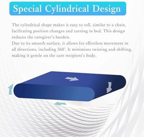 Tubular Slide Sheet for Patient Transfer, Sliding Sheet to Assist Moving Elderly, Draw Sheet for Cars, Vehicles, Wheelchairs and Bed Transfers for Turning, Repositioning, Sliding, Blue, 1Psc, 54"x30"