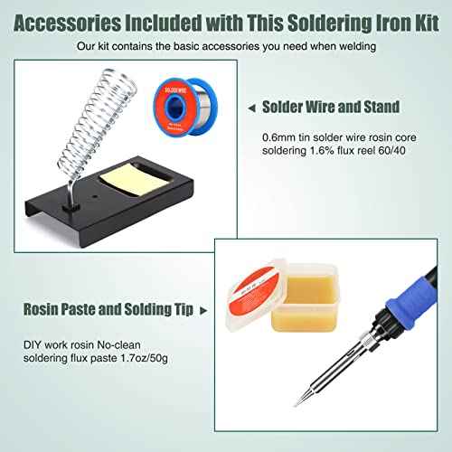 Soldering Iron Kit, 80W 110V LCD Digital Welding Tools, 356-896¢µ(180-480¡É), Portable Adjustable Temperature Solder Irons, for Metal, Jewelry, Electric Repairing, DIY