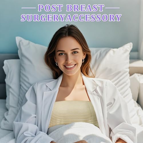 Abdomencare Breast Implant Stabilizer Band I Post Surgery Breast Band Chest Compression Wrap For Women I Breast Augmentation Band I Bra Breast Reduction Recovery Supplies For Healing I One Size (Beige)