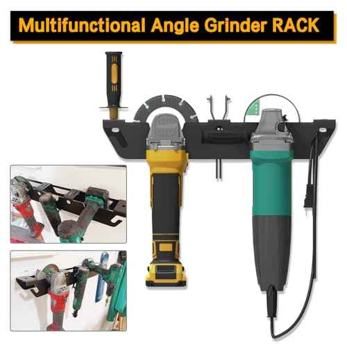 Heavy-Duty Tool Storage Rack for Wall Mount - Multi-Tool Organizer for Drills, Grinders, and Power Tools - Ideal for Garages, Workshops, and DIY Home Projects (2-Pack)