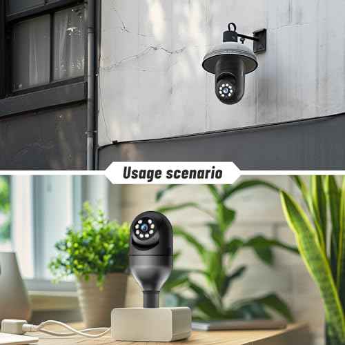Light Bulb Security Camera 5G WiFi 2K Light Socket Security Cameras Wireless Outdoor EseeCloud, 360 Screw in Sight Bulb Motion Detection Siren Alarm Lightbulb Camera 2-Way Audio Color Night Vision