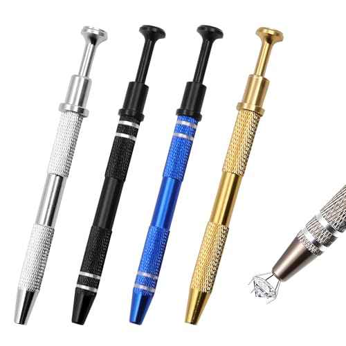 Jeweler¡¯s Pick Up Tool Set ? 4 Claw Sprinkle Pen, Piercing Ball Grabber Tool, Diamond Claw Tweezers (4pcs Stainless Steel for Jewelry, Nails, Craft, Cake Sprinkles, DIY Repair)