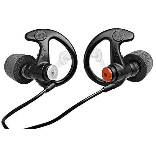 SureFire EP7 Sonic Defenders Ultra filtered Earplugs w/ Comply Canal Tips, reusable, Black, Medium