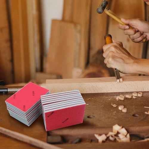 10PCS 320Grit/#2000 Sanding Sponge Assortment Pack, 4x3 Inch Superfine Grit Hand Sanding Block Variety Pack, Wet Dry Flexible Sandpaper Sponge for Drywall, Model, Wood, Furniture