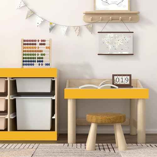 YENHOME Yellow Wallpaper Border Peel and Stick Mirror Frame Border Removable Waterproof Wallpaper Trim for Bathroom Kids Bedroom Bulletin Board Yellow Sticker for Bulletin Board Decoration 3"X236"