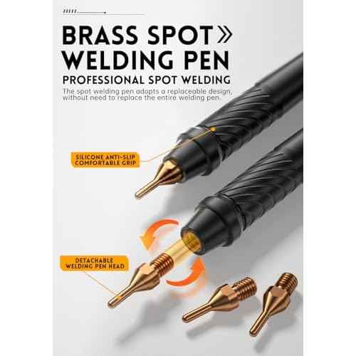 FNRSI Battery Spot Welder, 5000m Portable Handheld Spot Welder Double Pulse 4 Combination Gears Adjustable Spot Welding 0.1MM-0.25MM for Iron/Stainless Steel/Nickel Strip /18650 Battery Pack