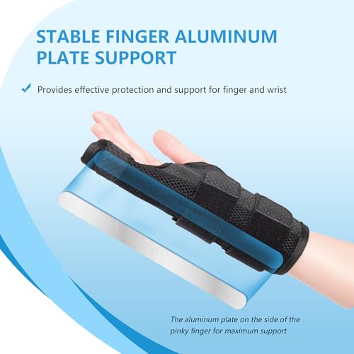 Pinky Finger Splint, Finger Splint for Pinky, Broken Pinky Finger Brace, Little Finger Splint,Metacarpal Finger Splint Hand Brace for Trigger Finger Arthritis,Finger Splint Pinky Right Hand,S