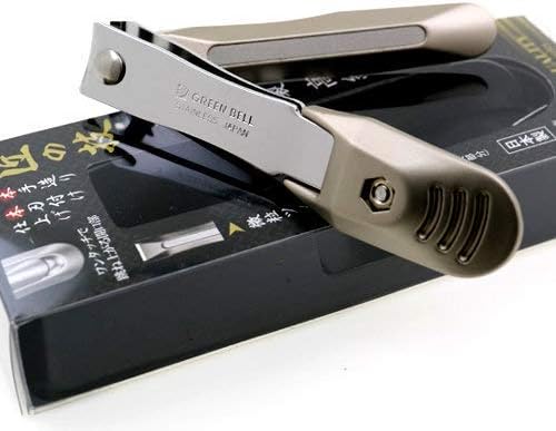 Green Bell - Takumi No Waza - Stainless Steel Nail Clipper (G-1205) - Built-in Nail File - Made in Japan