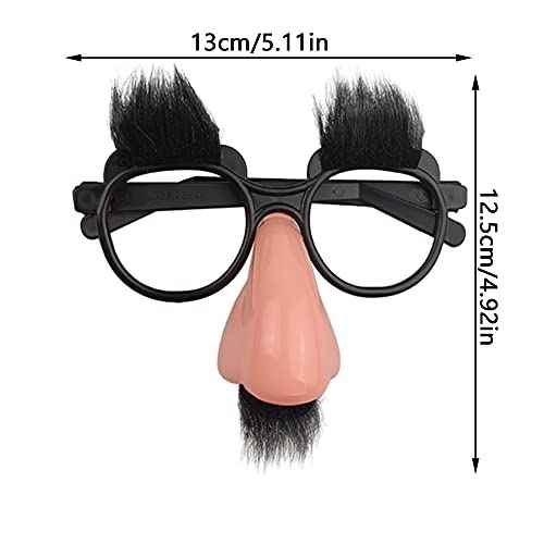 20 PCS Disguise Glasses with Funny Nose Funny Glasses with Eyebrows and Mustache Perfect Party Favors for Costume Halloween and Birthday Parties