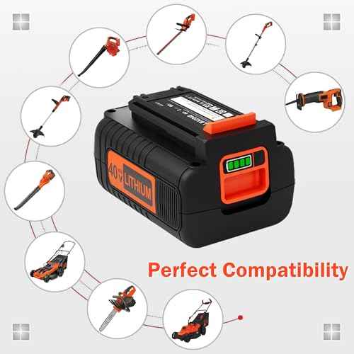 40 Volt MAX 2.0Ah Lithium Battery Replacement for Black and Decker 40V Battery LBX2040 LST540 LCS1240 LBX1540 LBXR2036 LST136W LBXR36 Power Tools