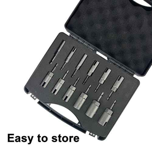 TR TOOLROCK Wing Nut Driver 12pcs, 1/4¡± Hex Shank Wing Nut Driver Bit Socket Wrenches Tools Set, with EVA Storage for Wing Nuts, Hex Bolts, Butterfly Nuts, C Hooks, Eye Bolts and Wire Twisting