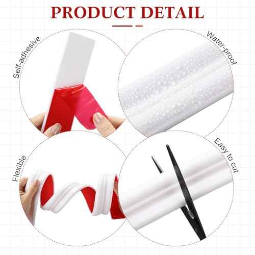 32.8ft Peel and Stick Molding Chair Rail Panel Flexible Wall Molding Trim Self Adhesive Panel Moulding for DIY Home Wall Protection Cabinet Border Mirror Frame(1.6 Inch X 32.8 ft,White)
