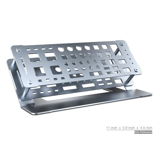Screwdriver Rack, Small Tool Storage Holder for Desk Top, Work bench Organizer, Aluminum Alloy, Dark Grey