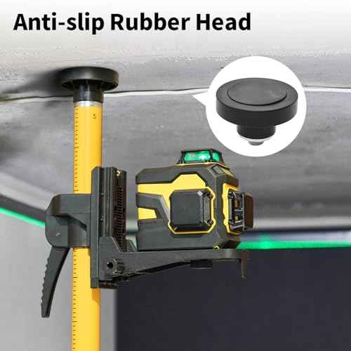 IKOVWUK 13.8 Ft Telescoping Laser Level Pole with Tripod, 4.2 M Pole Stand for Level Tool, Multi-function Fine-tuning Bracket with 1/4¡± Thread & 5/8¡±Thread Adapter, Carry Bag Included