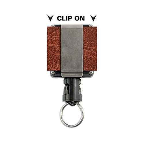 Lucky Line HIGH Force Gear Keeper, Industrial Strength Key Retractor with 42" Kevlar Cord, Clip-On, 1 per Pack (47301), Black, HIGH Force - Holds 15-28 Keys or 12 oz