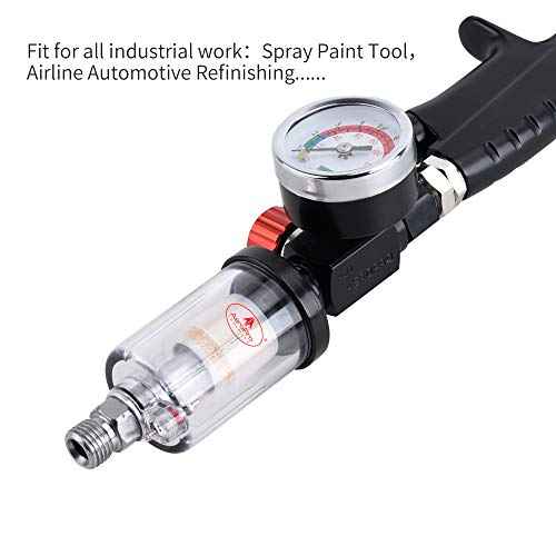 AEROPRO Tools Water Oil Separator for Pneumatic Spray Gun Air Tools Air Line 1/4 inch NPT Inlet and Outlet (1)