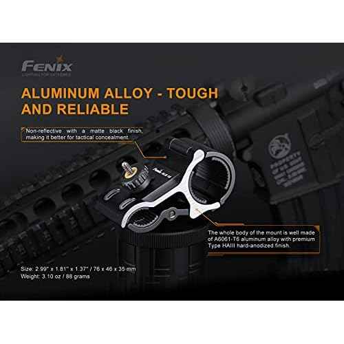EdisonBright Fenix ALG-18 Barrel Mount for Flashlight BBX3 Battery Carry case