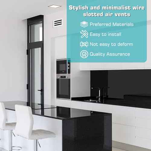 12x6 Modern AC Vent Cover, Decorative White Air Vent (Duct Opening Cutout), All Aluminium Standard Linear Slot Diffuser, Low Noise - Register Grille for Ceiling, Walls & Floors