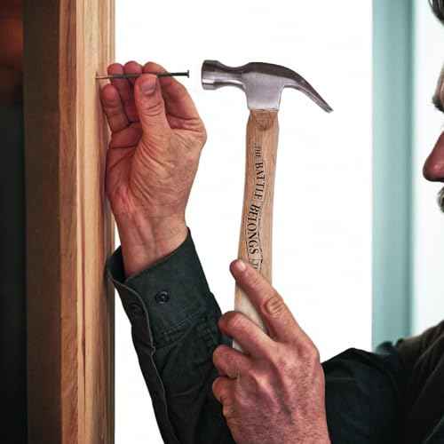 Jesuspirit - Engraved Hammer - Christimas Gifts, Wooden Hammer for Housework - Christian Gifts For Men, Father - Anniversary Gifts - Wedding Gift For Handy Man (The Battle Belongs To The Lord)