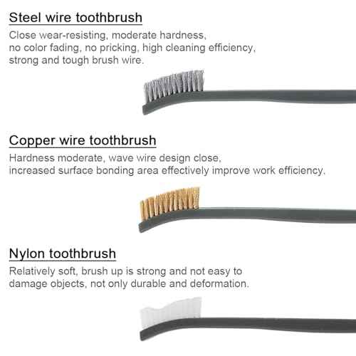 OriGlam Mini Wire Brush Set, Paint and Dirt Remover, Cleaning Welding Slag and Rust, Handy Steel / Nylon / Brass Brush Suitable for Cleaning Paint / Dirt (9)