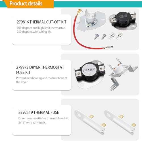 Dryer Heating Element Kit Fit for Maytag MED6630HW1 MED6230HW1 MED6230HW2 MED6230HW3 MED6230HW0 MED6630HC0 MED6630HW0 MED6630HC1 MED6630HC2 MED6230HC0 MED6230RHW0 MED6230RHW1