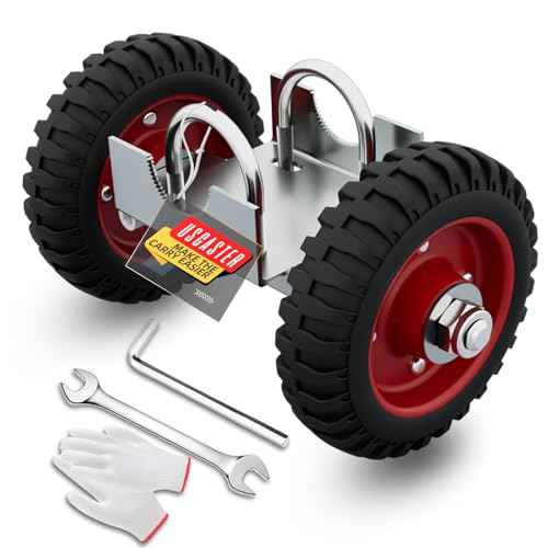 6 inch Rolling Gate Wheel-Heavy Duty Rubber Wheel for Chain Link Fence, Driveway Rolling or Sliding Metal Gates (1 Pack, Red)