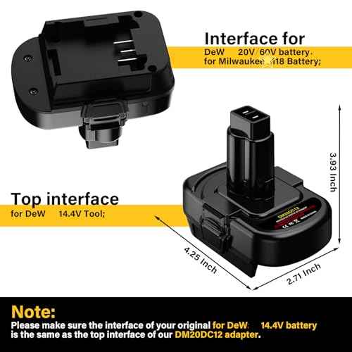 Adapter for Dewalt 20v Convert to for Dewal.t 12V-14.4V Ni-MH Battery, Convert for Dewalt 20v Battery to 12V-14.4 Ni-MH Power Tools(Only Adapter)