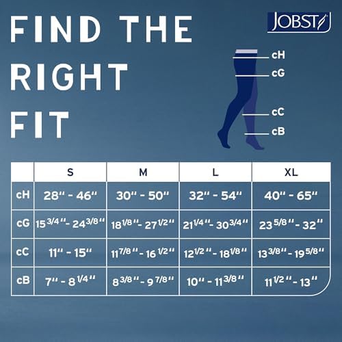 JOBST? Relief 20-30mmHg Compression Stockings Waist High, Closed Toe, Beige, Large