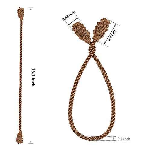 Shappy 6 Pieces Christmas Garland Banister Ties Christmas Decorative Reusable and Flexible Twist Ties for Garland, Banister Home Decoration (Brown)