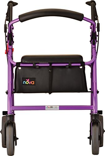 NOVA Medical Products Zoom Rollator Walker with 22" Seat Height, Purple